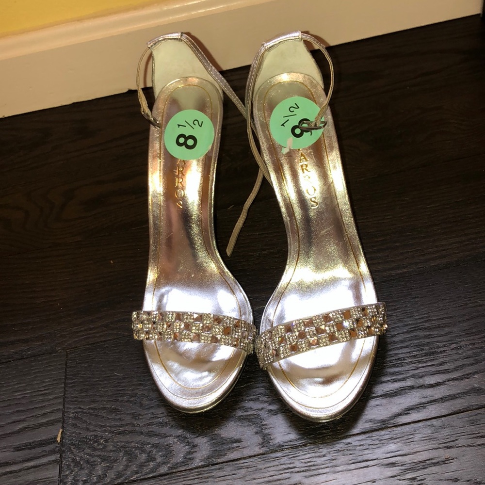 4 inch Silver High Heels